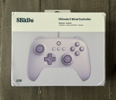8BitDo Ultimate C Wired Controller for Windows PC, Android, Raspberry Pi Purple