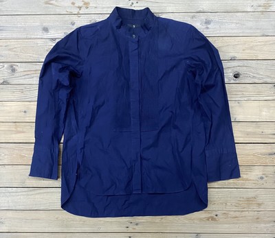 jill sander shirt blue S womens button uniqlo 