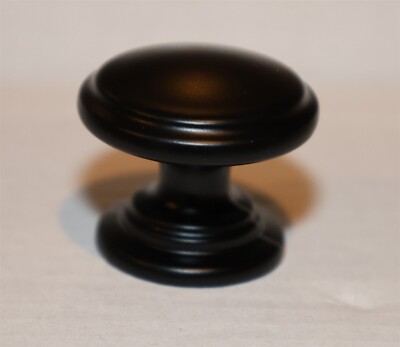 Amerdeco 10 pack round 1 1/4'' cabinet drawer knobs pulls. matte black