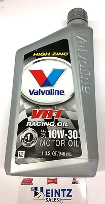 Valvoline 822388 VR1 Racing Oil SAE 10W-30 Motor Oil with High Zinc, 1qt