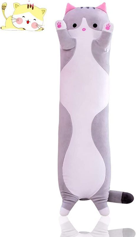 Cute Cartoon Cat Stuffed Animals Soft Long Body Throw