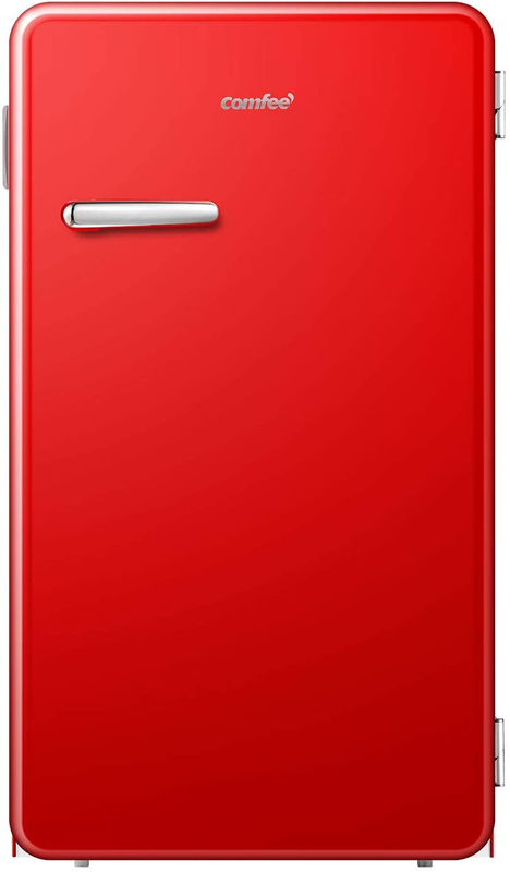 COMFEE' CRR33S3ARD Mini Fridge,3.3 Cubic Feet Solo Series Retro Refrigerator, Sm