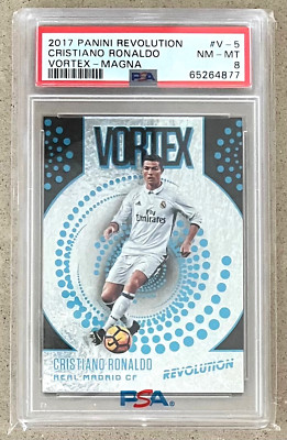 Cristiano Ronaldo 2017 Panini Revolution Vortex #V-5 Magna /49 PSA 8