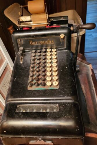 Vintage Burroughs mechanical used adding machine Class-3 number 3-862299