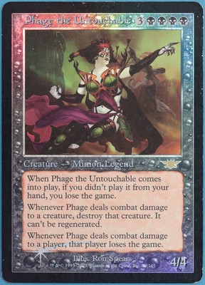 Phage the Untouchable FOIL Legions HEAVILY PLD Black Rare CARD (352023) ABUGames