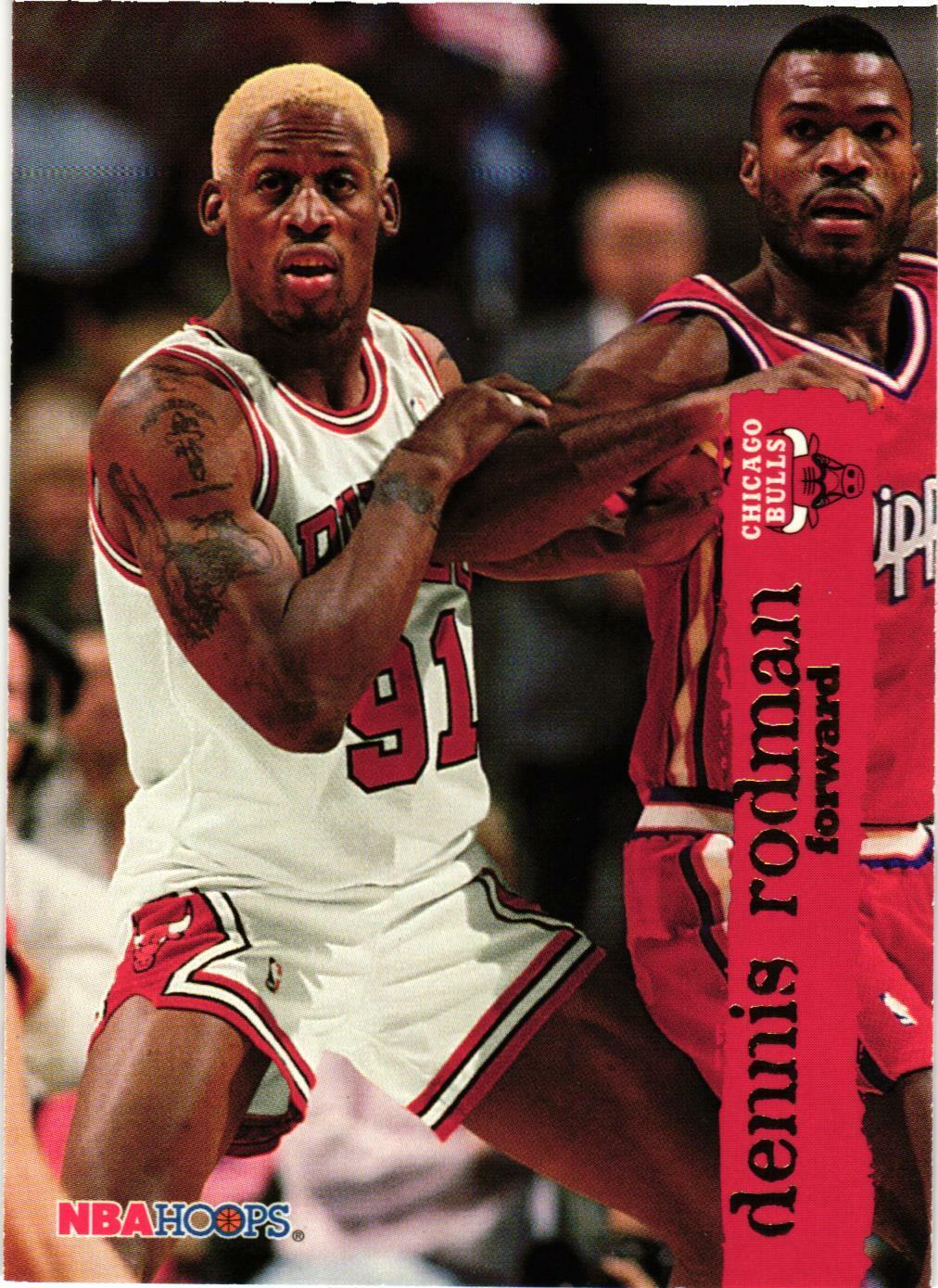 Dennis Rodman 1995-96 NBA Hoops #298 Chicago Bulls | eBay Dennis Rodman 1995-96 NBA Hoops #298 Chicago Bulls | eBay