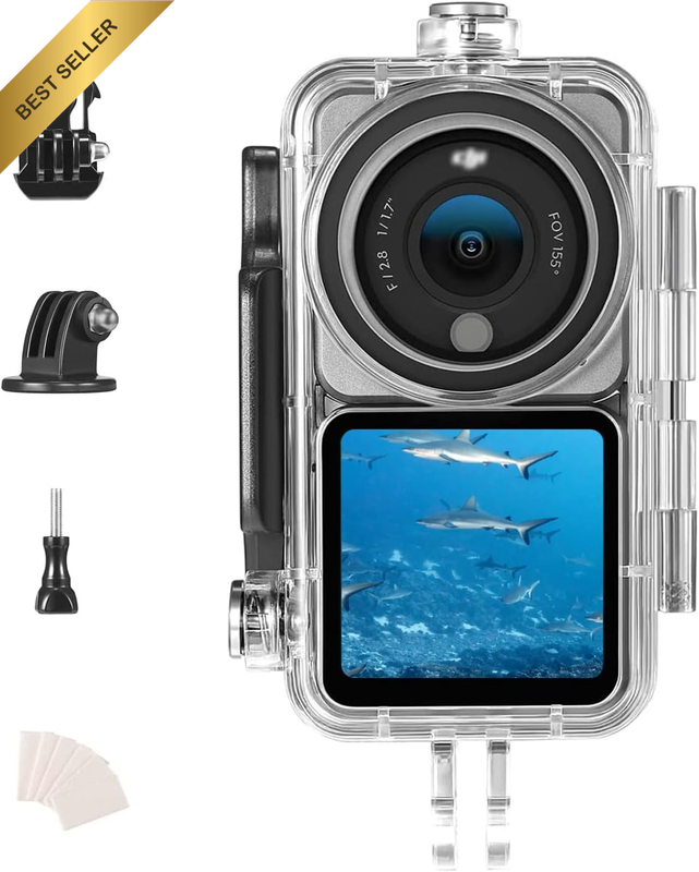 Action 2 Waterproof Case for DJI Action 2 Power Combo or DJI Action 2 Dual-Scree