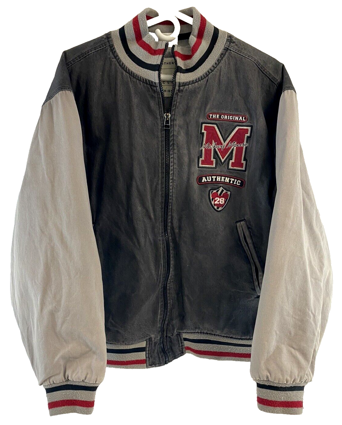 Mickey Mouse Denim Varsity Bomber Jacket Disney Store
