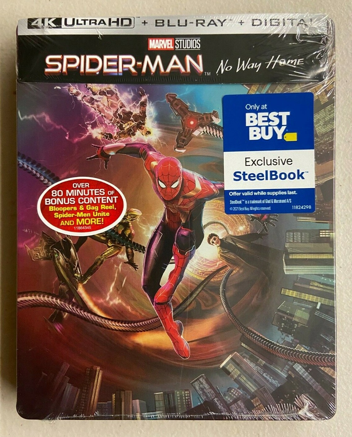 スパイダーマン Spider-Man : No Way Home  Blu-ray 4K Ultra HD Steelbook Spider-Man No Way Home BestBuy Exclusive SteelBook 4K UHD