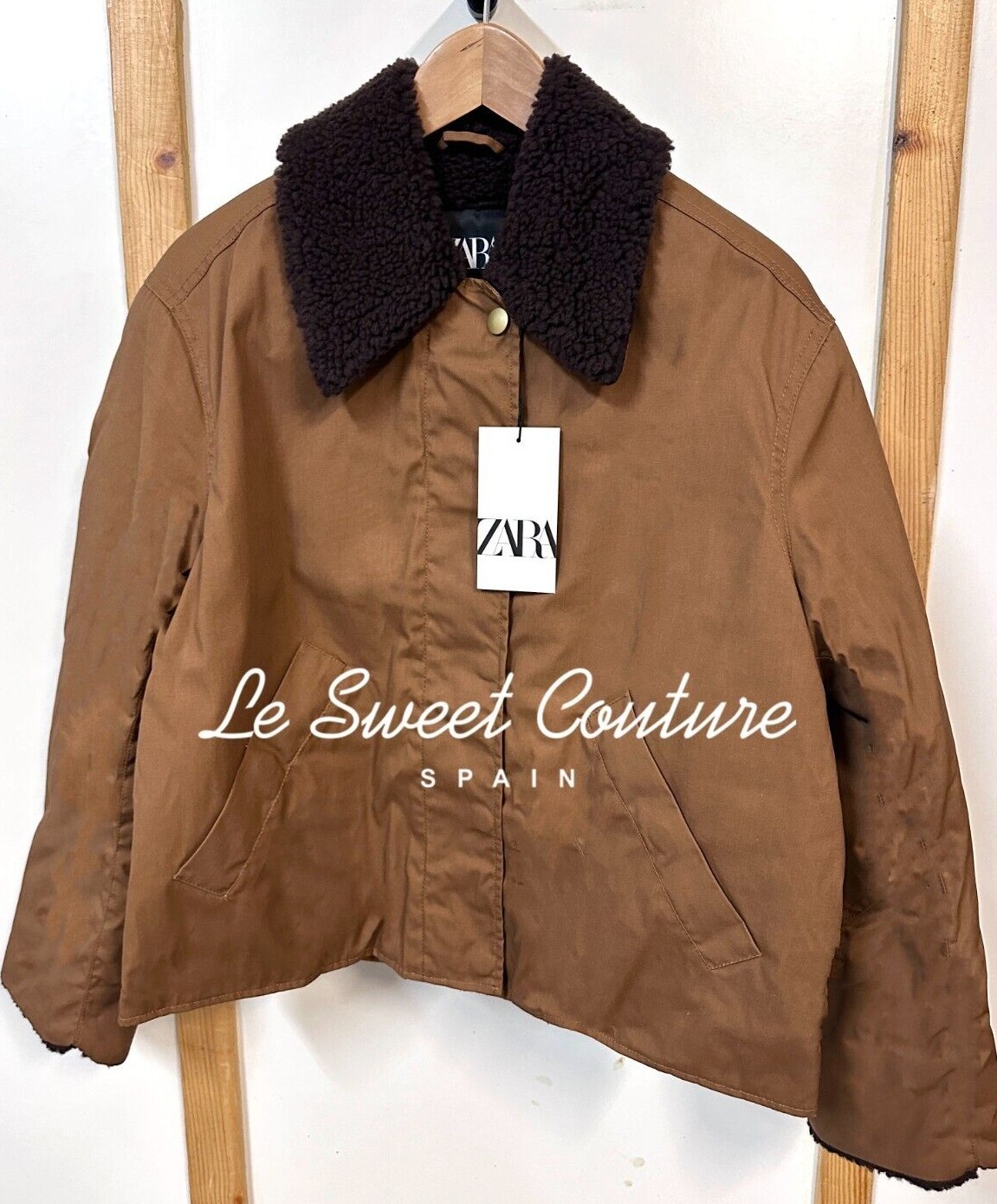 ZARA WOMAN NWT FW24 CONTRAST COLLAR JACKET ZW COLLECTION