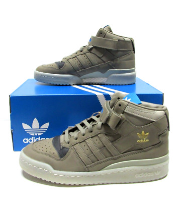 Adidas Forum Mid Mens size 6.5 Clay Gray Leather Athletic Casual Shoes HQ1508