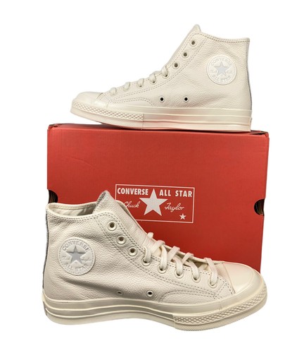 

НОВЫЕ мужские белые кожаные туфли Converse Chuck 70 Hi Tonal Egret, размер 9 A00731C, Белый, Converse Chuck 70 Hi