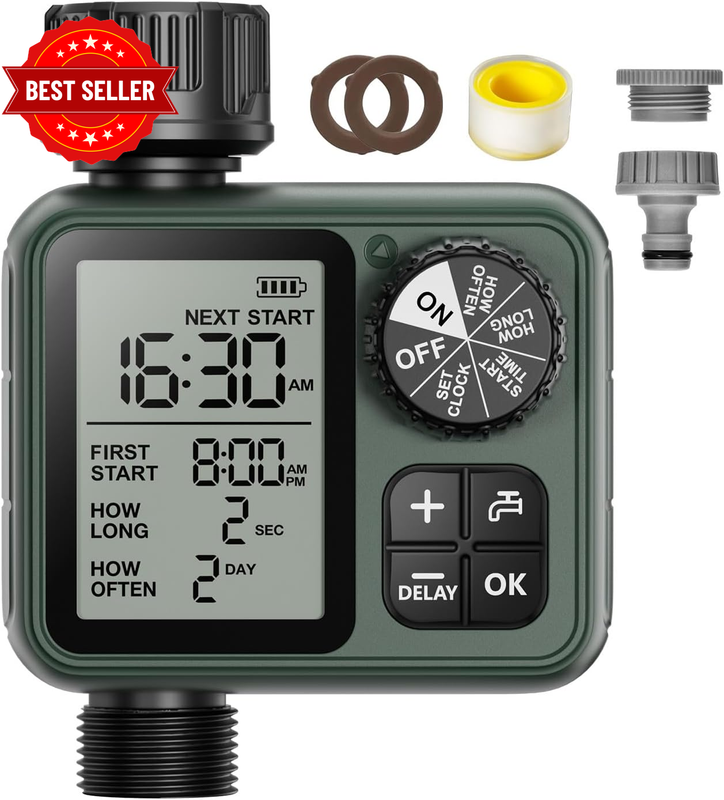 Sprinkler Timer, Programmable Water Timer for Garden Hose Irrigation