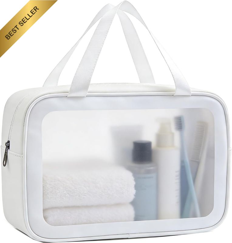 Travel Toiletry Bag, Large Clear Makeup Bag,Cosmetics Bag, Transparent Skin Care