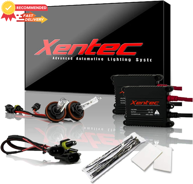 H11 8000K HID Xenon Bulbs 1 Pair + 35W Slim Ballast Kit Light Blue