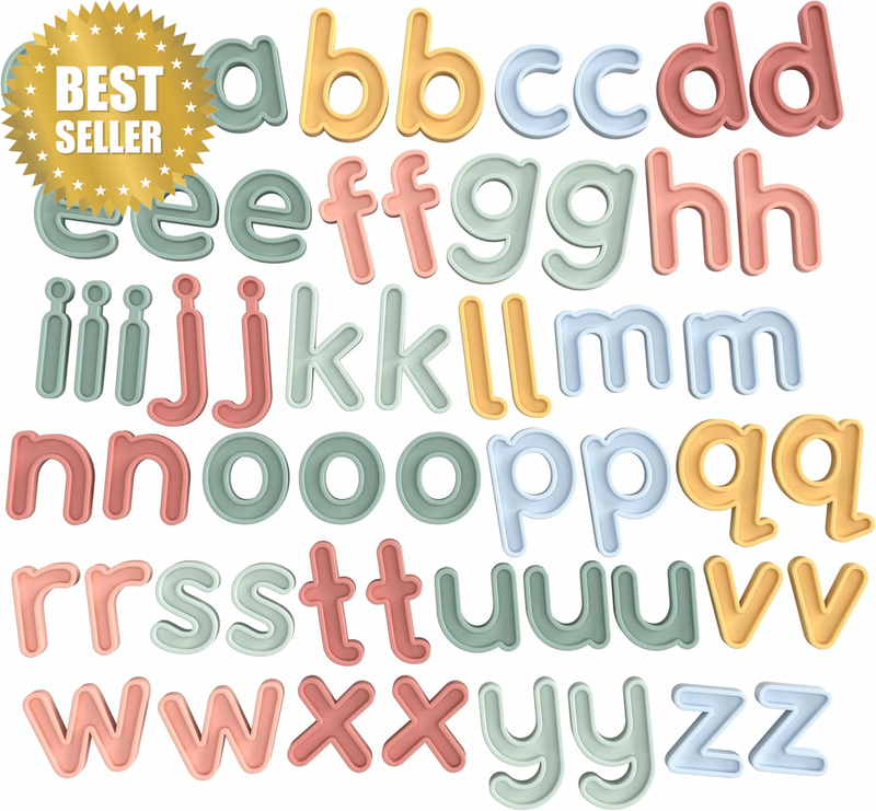 57 X Silicone Alphabet Letters for Kids Spelling Set