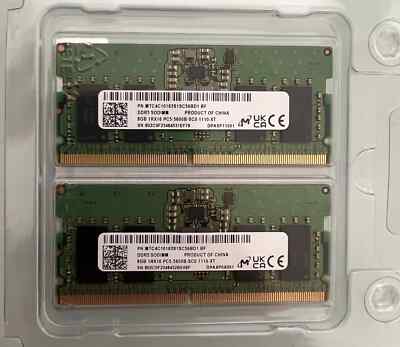 Micron 8GB DDR5 PC5-5600B SODIMM Laptop Memory