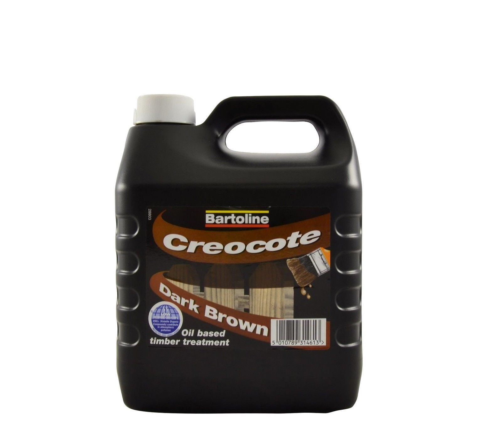 4L CREOCOTE OIL BASED TIMBER TREATMENT DARK BROWN 4 LITRE BARTOLINE