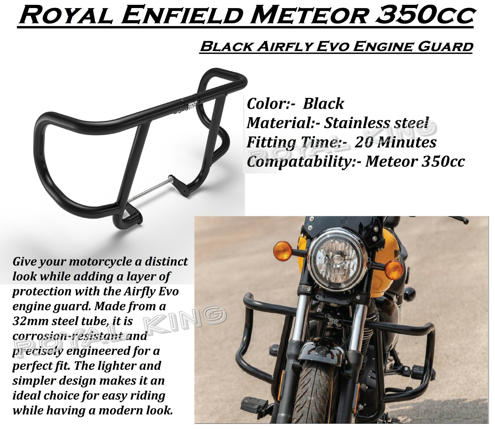 royal enfield meteor 350 engine guard