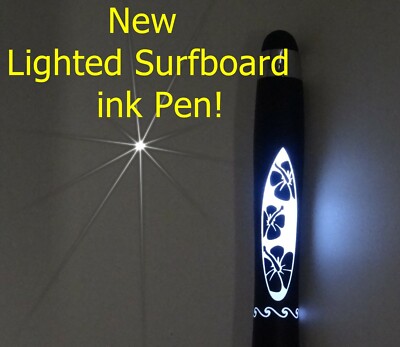 New Lighted Surfboard ink pen !  Daisies design