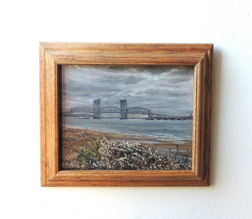 Original oil painting. Oil on board. Signed by artist. 8x10 in. framed 