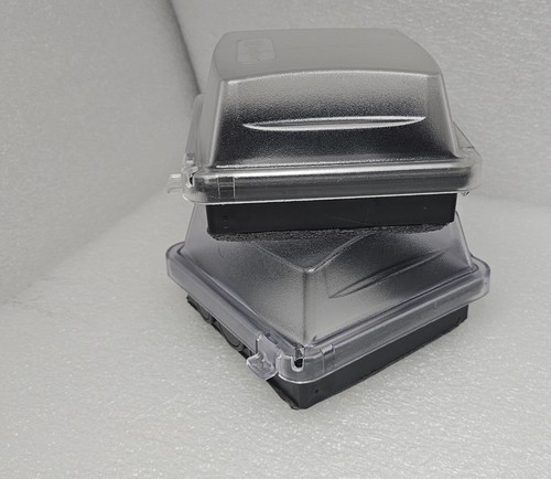 2-Electrical BOXES In-use Cover Protector  2-Gang Clear Finish Outdoor Outlet