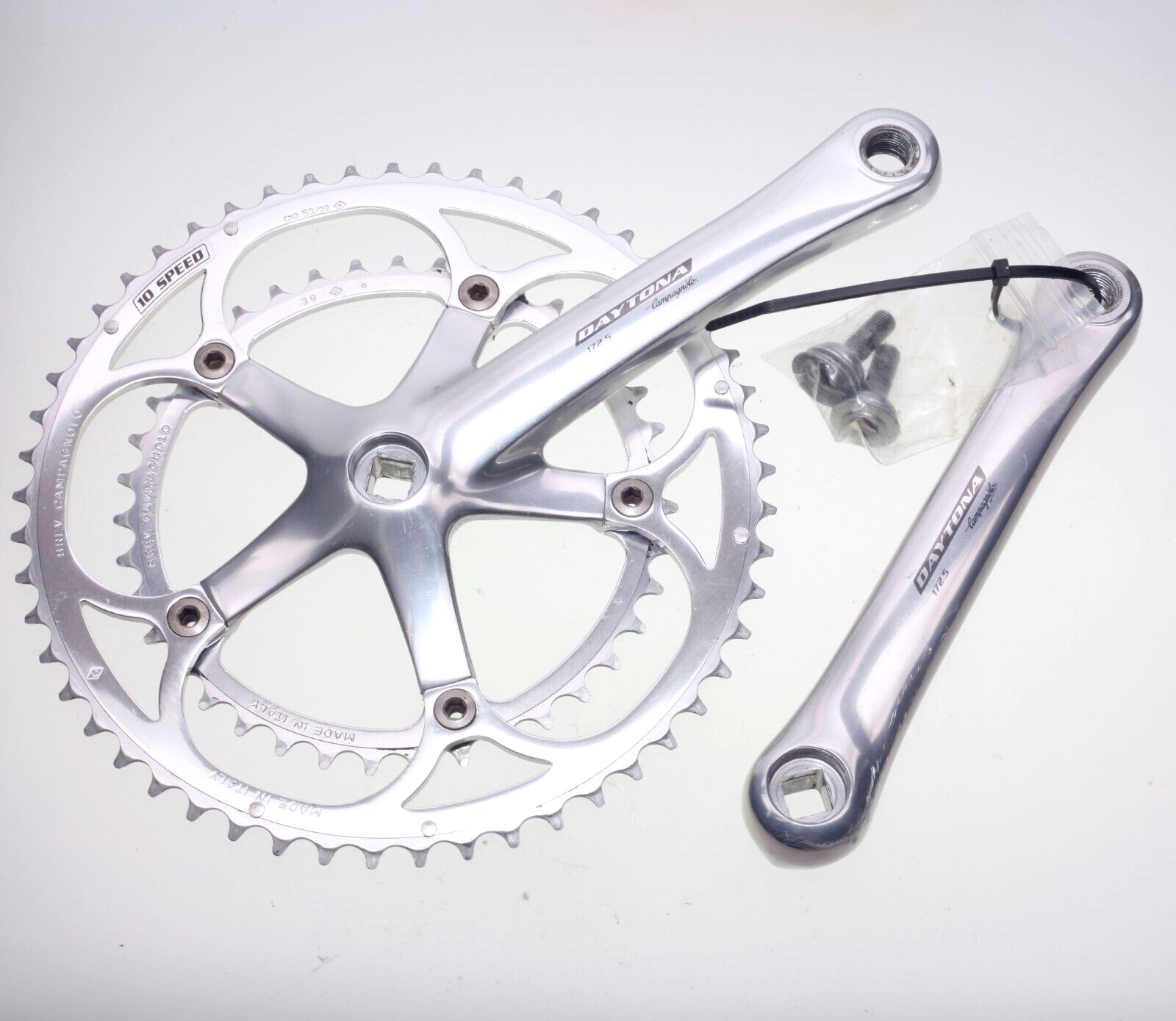 Campagnolo Daytona 10 Speed Crankset & Bolts 175mm 53/39 | eBay