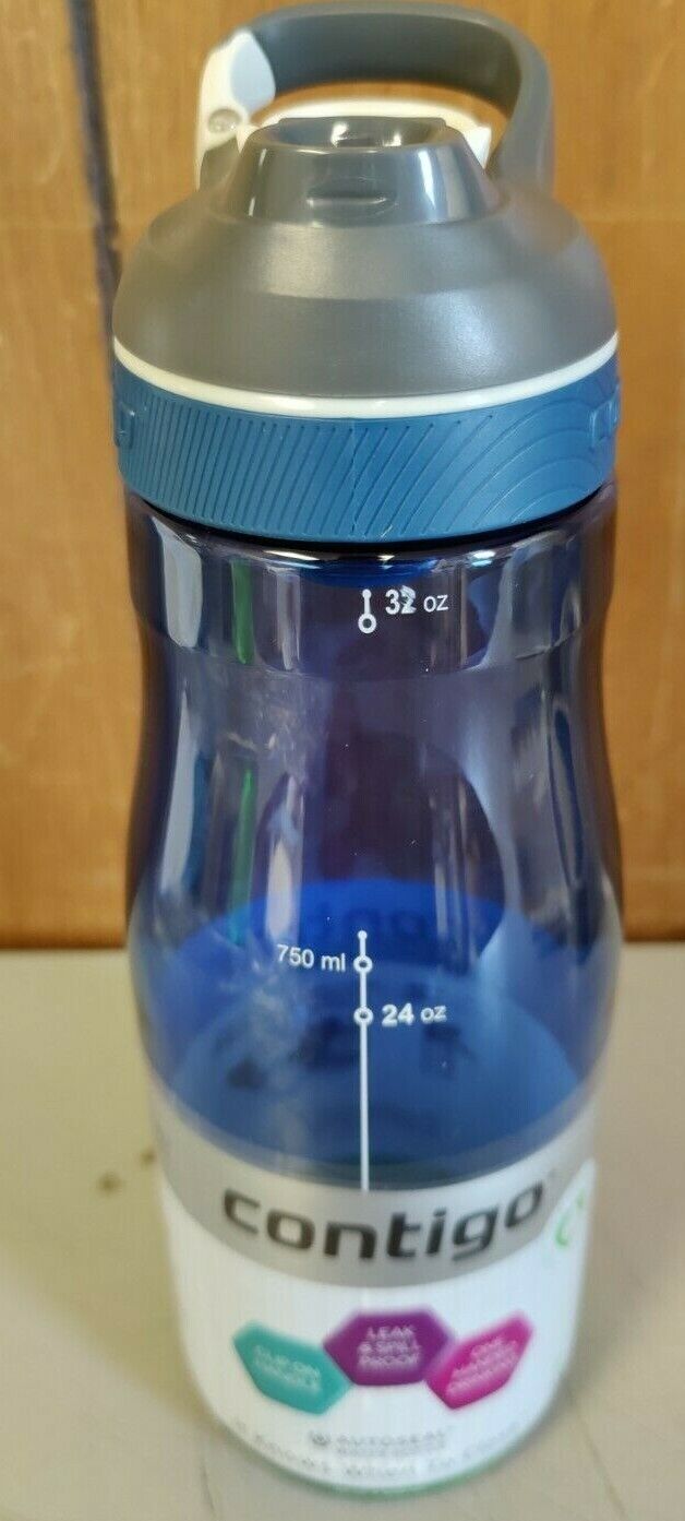 Contigo AUTOSEAL Technology Water Bottle, 32 oz BPZ Free Blu