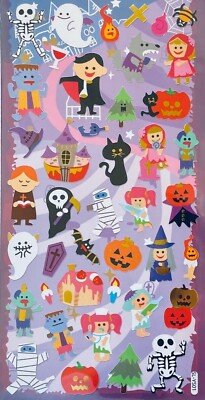 Halloween Costume Friends Foil Stickers Planner Supply Party Crafts Ghost Witch