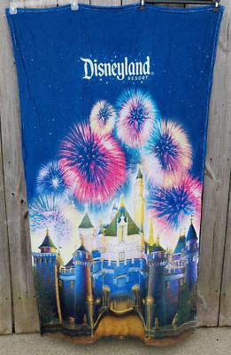 40'' X 60'' Disneyland Resort Park Throw Blanket Sleeping Beauty Castle Fireworks