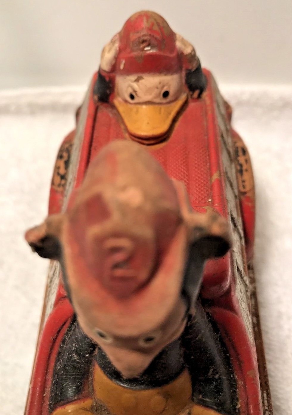 Vintage Disney Mickey Mouse Rubber Fire Truck