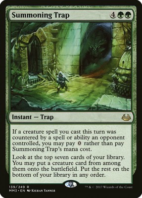 MTG Summoning Trap  – Modern Masters 2017 Card # 139