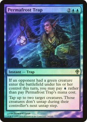 MTG FOIL Permafrost Trap  – Worldwake Card # 34