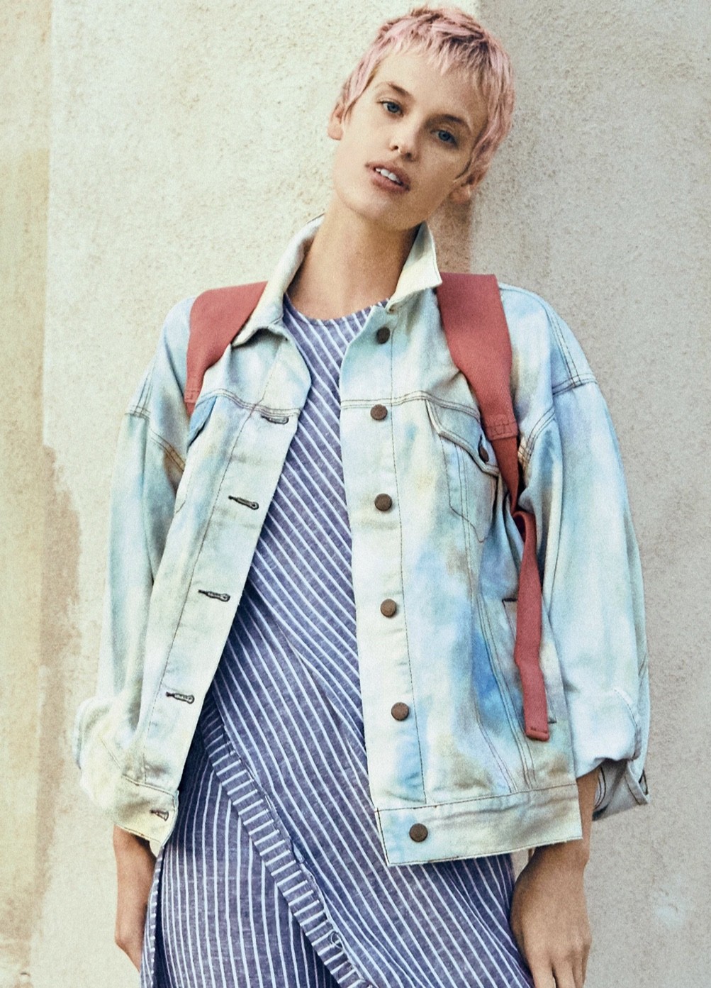 

Джинсовая куртка свободного цвета Free People, оверсайз, пастельный, размытый, пастельно-синий, коричневый, M/L, НОВИНКА, Blue white tye die, free people tie dyed denim jacket