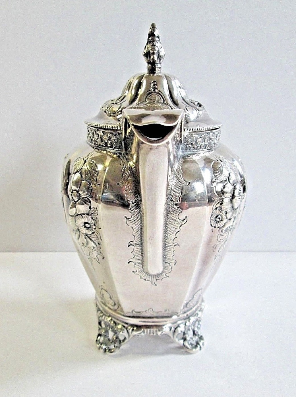 Antique Coin Silver Lidded Creamer Charters, Cann & Dunn c.1850