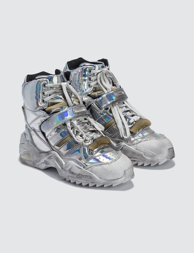 $1590 Maison Margiela Deconstructed High Top Trainers. EU 36