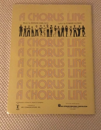 E-Z Play Today For Organs, Piano & Guitar A CHORUS LINE Musical Hal Leonard Pub.