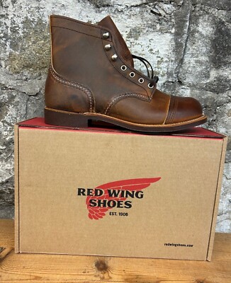 RED WING IRON RANGER MEN'S 6-INCH BOOT IN COPPER ROUGH & TOUGH LEATHER 8085 NIB