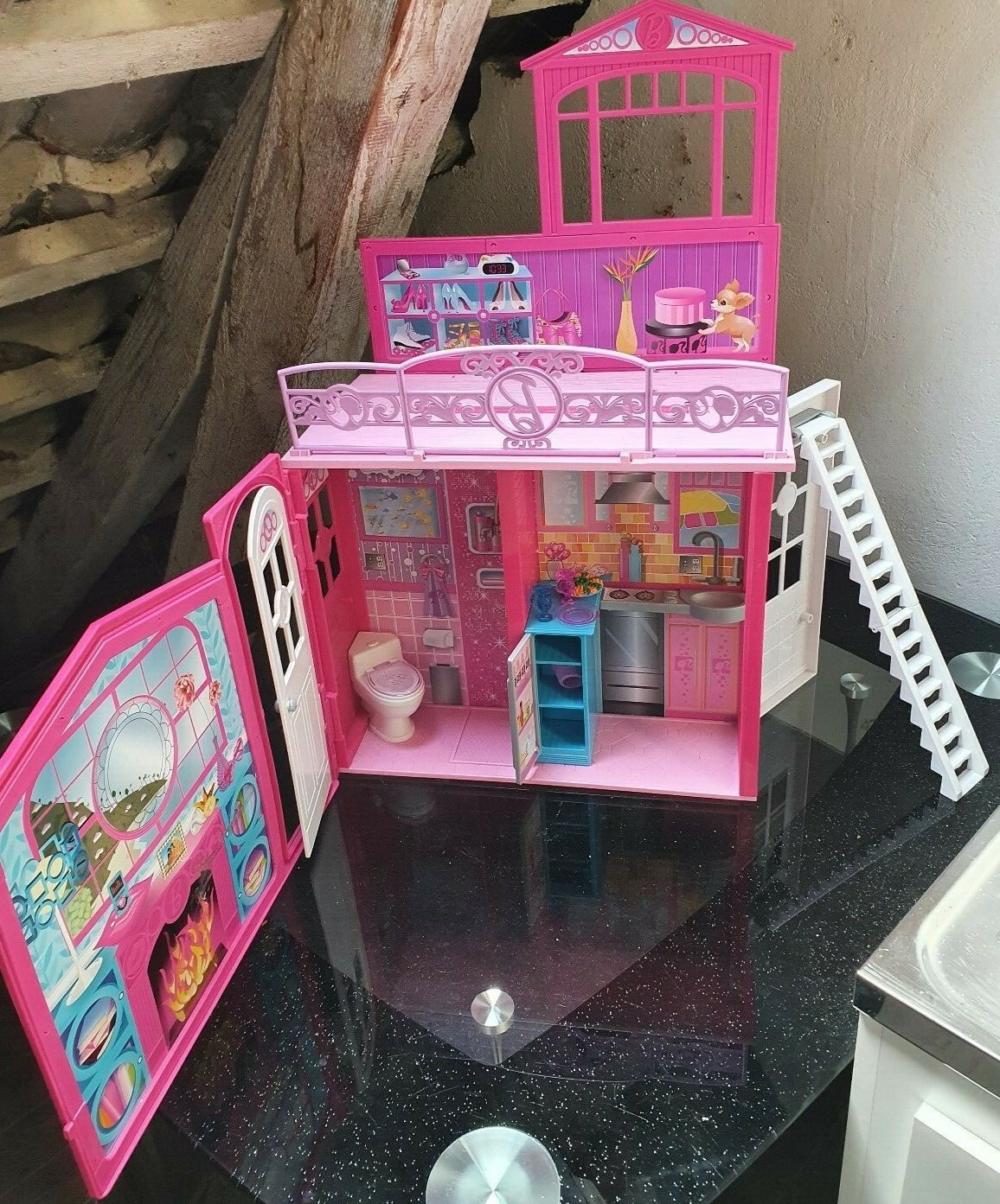 Barbie Glam Haus Kofferhaus zusammenklappbar mit