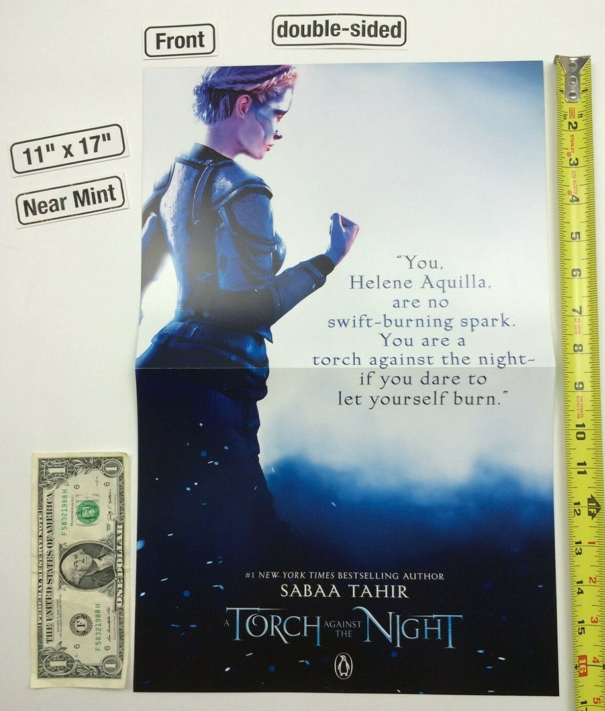 [Lot of 3] Sabaa Tahir Posters 2018 NYCC Ember in the Ashes Torch Against Night