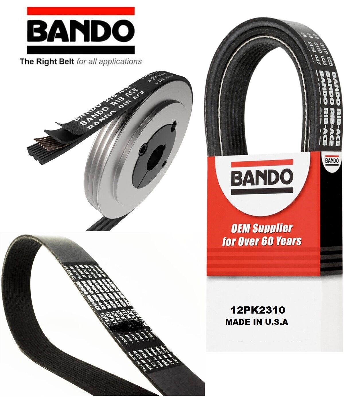 BANDO 12PK2310 Serpentine Belt for 12K911 25-120910HD 25-120911 dv Dayco 5120910 BANDO 12PK2310 Serpentine Belt for 12K911 25-120910HD 25-120911 dv Dayco 5120910