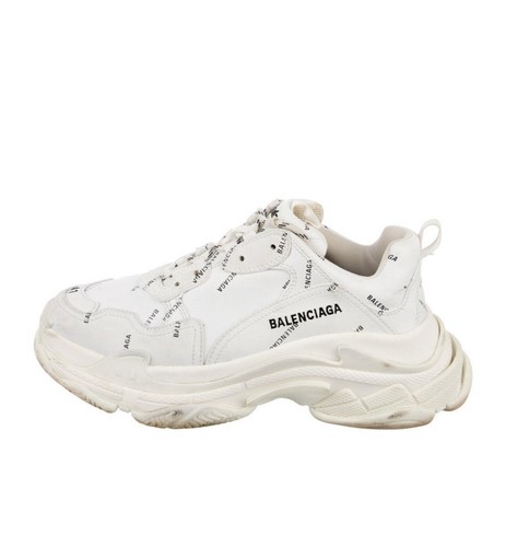 tripleAAAページ NIB BALENCIAGA triple s sneakers black allover logo In Pink