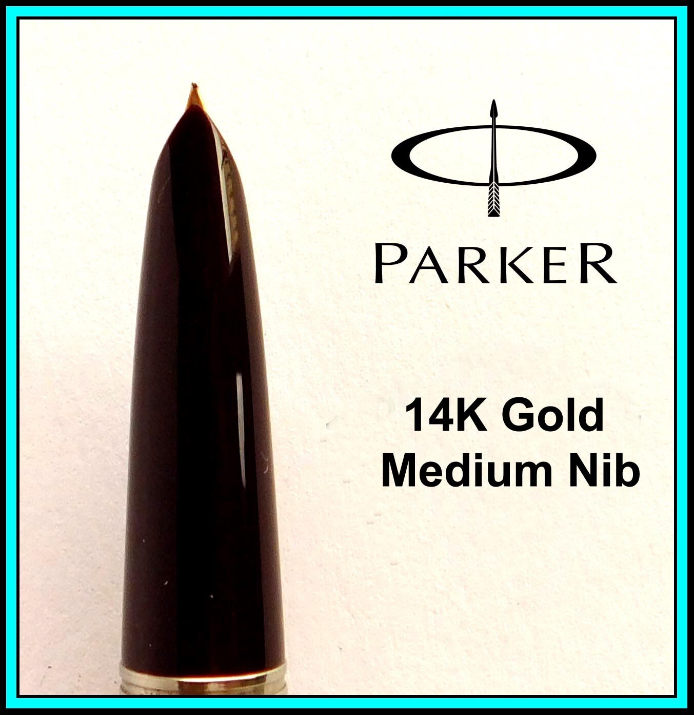 Vintage PARKER AEROMETRIC "51" Fountain Pen - BURGUNDY - 14K Gold Nib: MEDIUM Vintage PARKER AEROMETRIC "51" Fountain Pen - BURGUNDY - 14K Gold Nib: MEDIUM