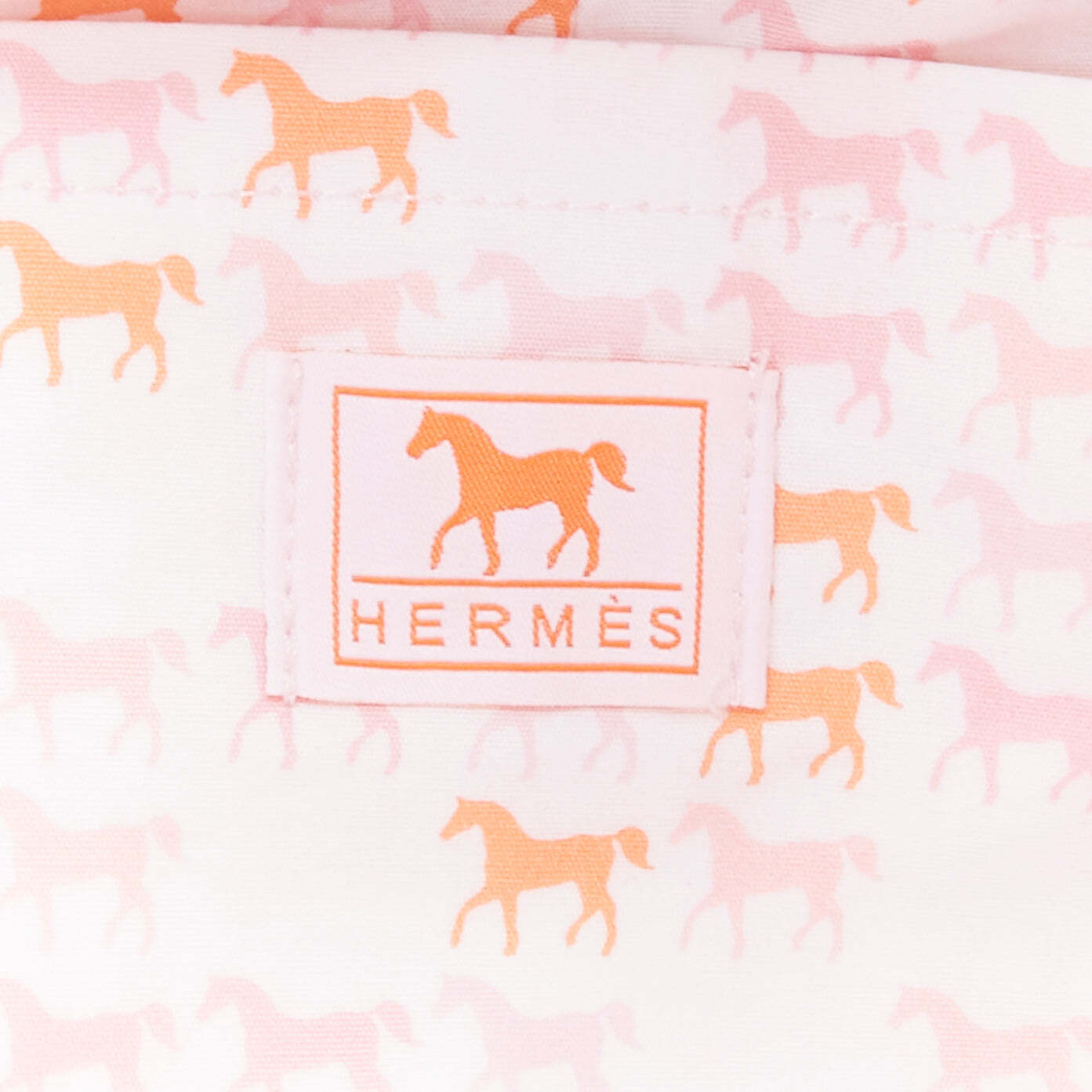 HERMES Cavalcolor pink white cotton wool felt horse backpack HERMES Cavalcolor pink white cotton wool felt horse backpack