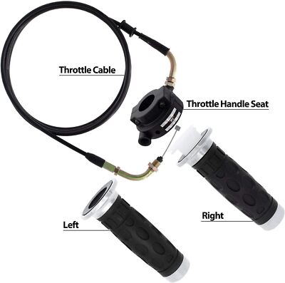 GS1-S78 7/8" Universal Throttle Twist Grip Set with Cable 4 Stroke Motorcycle