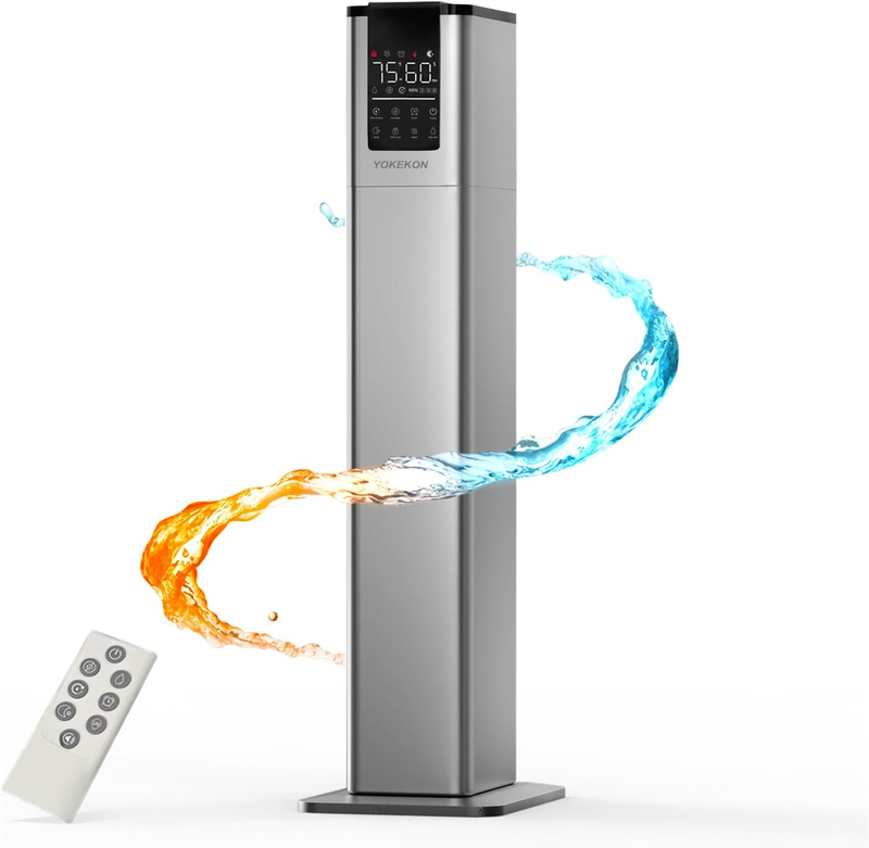 Cool & Warm Mist Humidifiers  3.4Gal/13L Floor Humidifiers for Home 1000 Sq Ft