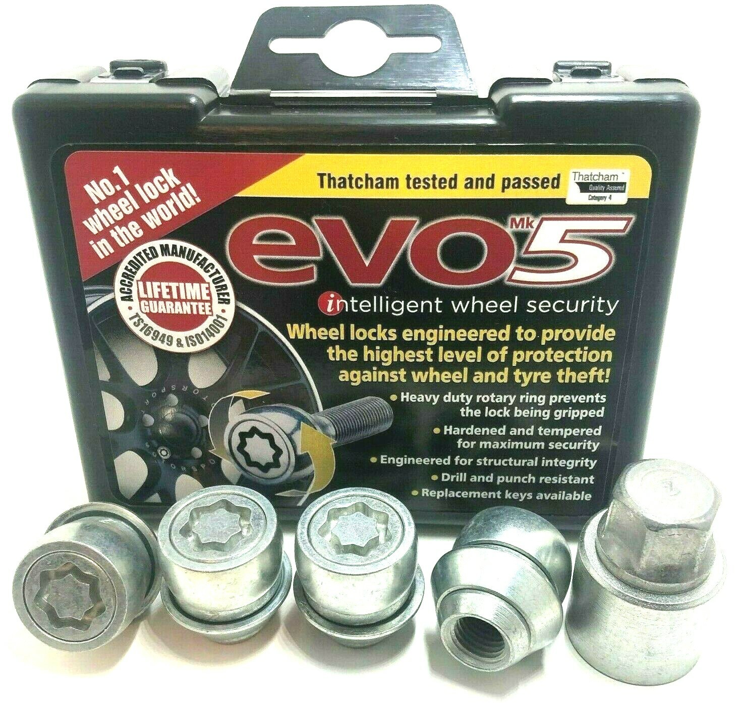 4 x ALLOY WHEEL LOCKING NUTS FORD FOCUS MK1 MK2 MK3 ST RS M12X15 BOLT