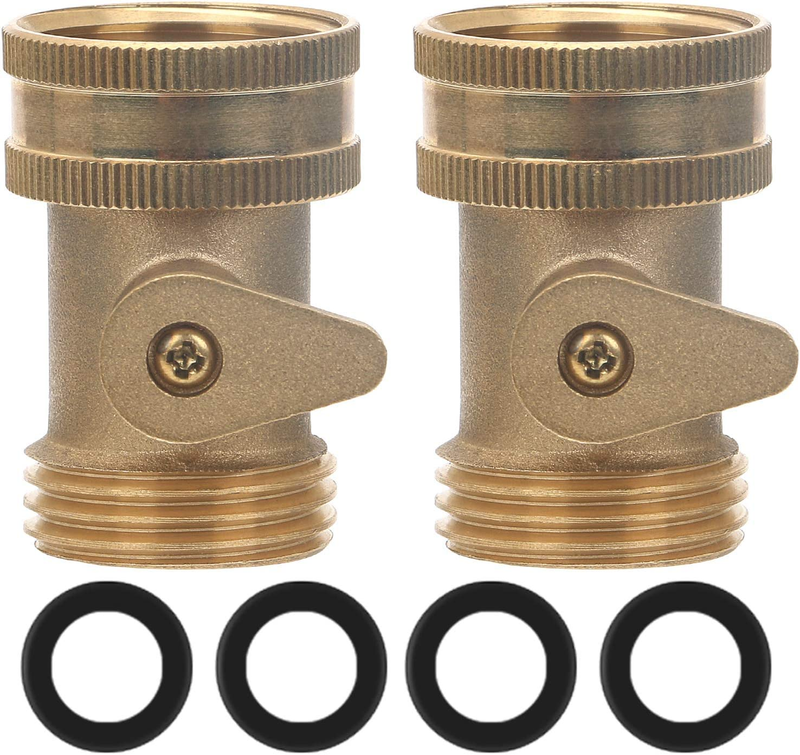 Inline Shut Off Valve, Solid Brass Hose Shut-off Ball Valve Connecto