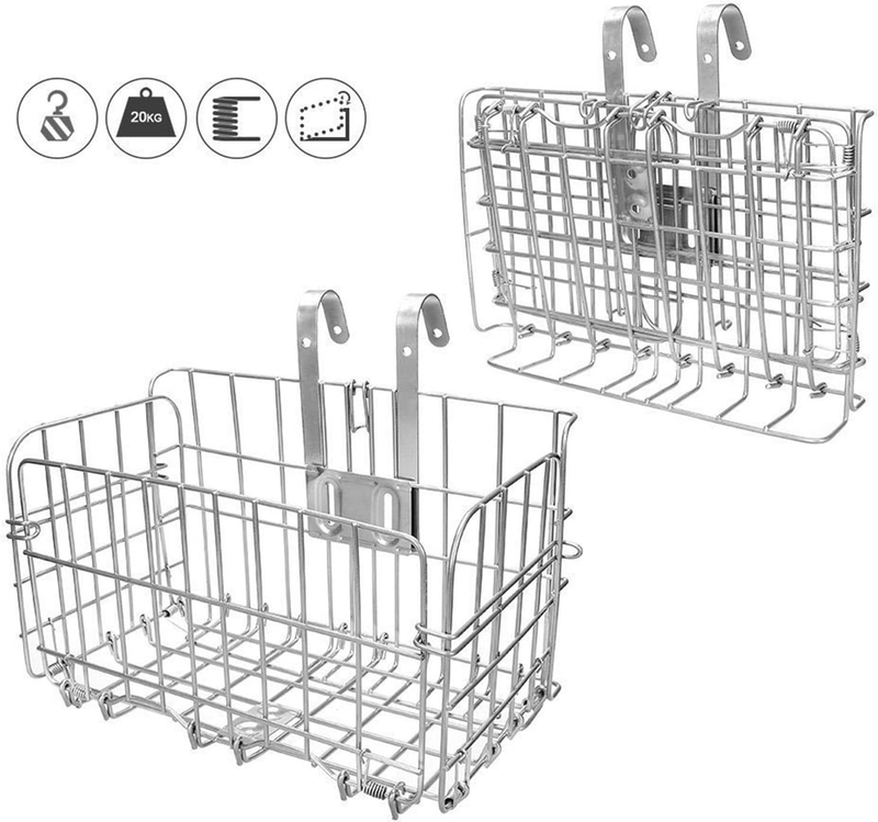 Folding Rear Bike Basket with Cargo Rack