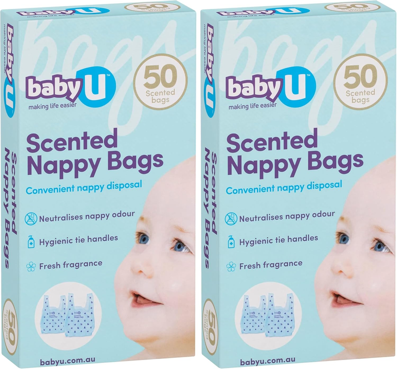 Scented Nappy Bags ; Convenient Nappy Disposal ; Neutralises Nappy Odour ; Hygie